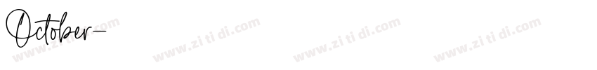 October字体转换