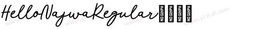 HelloNajwaRegular字体转换