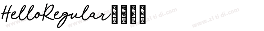 HelloRegular字体转换