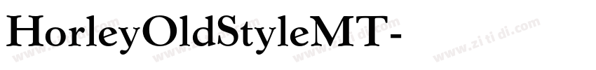 HorleyOldStyleMT字体转换