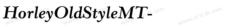 HorleyOldStyleMT字体转换