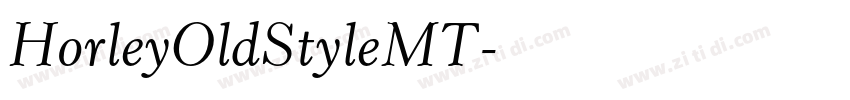 HorleyOldStyleMT字体转换