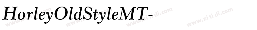 HorleyOldStyleMT字体转换
