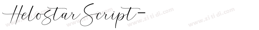 HelostarScript字体转换
