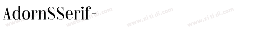 AdornSSerif字体转换