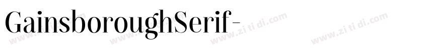 GainsboroughSerif字体转换