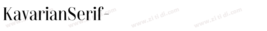 KavarianSerif字体转换