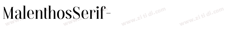 MalenthosSerif字体转换