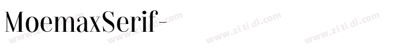 MoemaxSerif字体转换