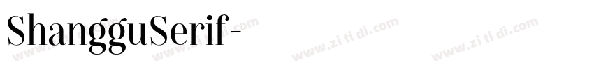 ShangguSerif字体转换