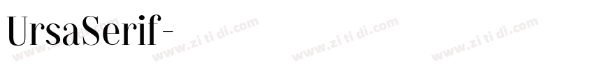UrsaSerif字体转换