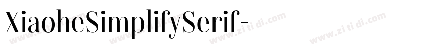 XiaoheSimplifySerif字体转换