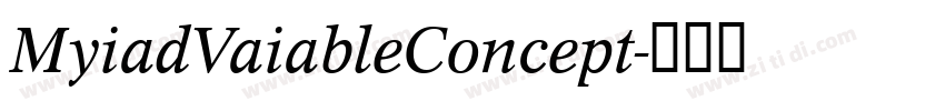 MyiadVaiableConcept字体转换
