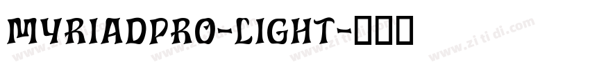 Myriadpro-light字体转换