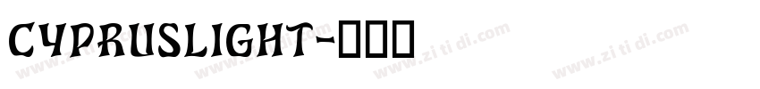 CyprusLight字体转换