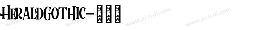 HeraldGothic字体转换