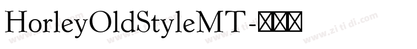 HorleyOldStyleMT字体转换