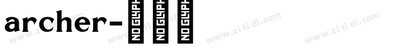 archer字体转换