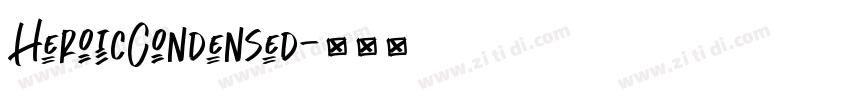 HeroicCondensed字体转换