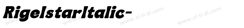 RigelstarItalic字体转换