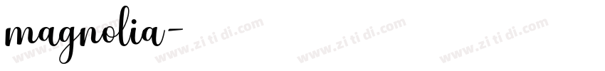 magnolia字体转换