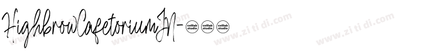 HighbrowCafetoriumJN字体转换
