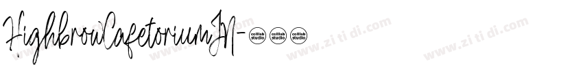 HighbrowCafetoriumJN字体转换