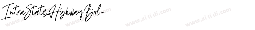 IntraStateHighwayBol字体转换