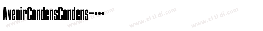 AvenirCondensCondens字体转换
