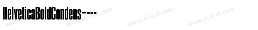 HelveticaBoldCondens字体转换
