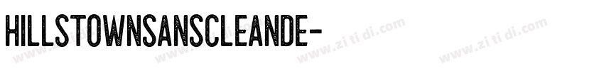 HillstownSansCleande字体转换