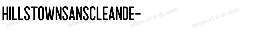 HillstownSansCleande字体转换