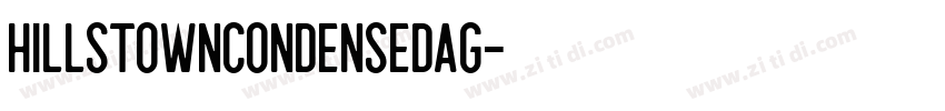 HillstownCondensedAg字体转换