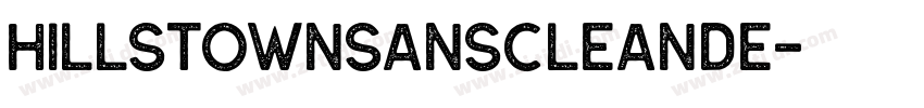 HillstownSansCleande字体转换