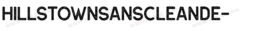 HillstownSansCleande字体转换
