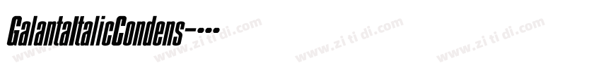 GalantaItalicCondens字体转换