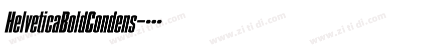 HelveticaBoldCondens字体转换