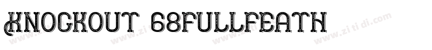 Knockout-68FullFeath字体转换