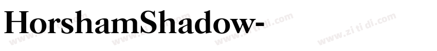HorshamShadow字体转换