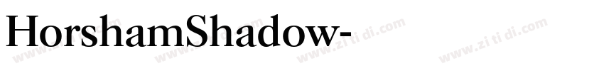 HorshamShadow字体转换