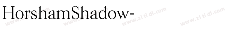 HorshamShadow字体转换