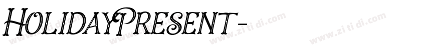 HolidayPresent字体转换