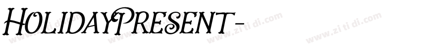 HolidayPresent字体转换