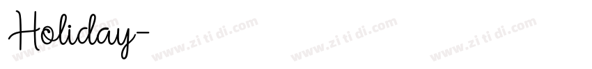 Holiday字体转换