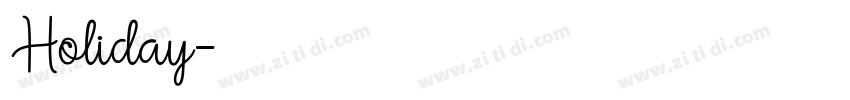 Holiday字体转换