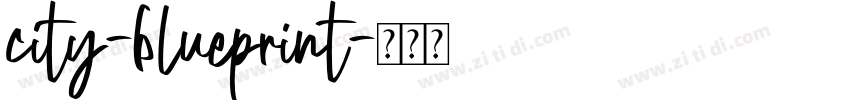 city-blueprint字体转换