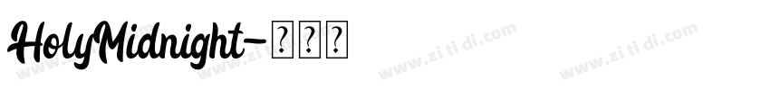 HolyMidnight字体转换