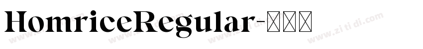 HomriceRegular字体转换 HomriceRegular字体转换
