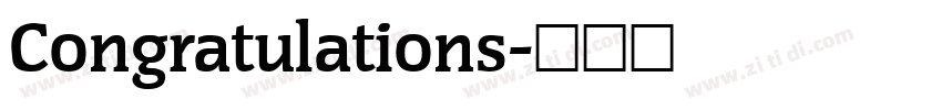 Congratulations字体转换