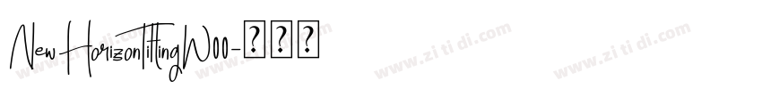 NewHorizonTitlingW00字体转换